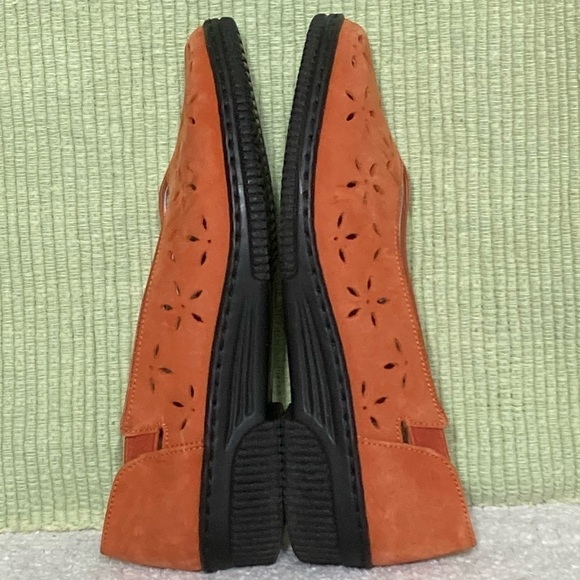 Jenny By Ara Womens Air Cushion Suede Burnt Orange Low Comfort Shoes Sz 7 - Picture 7 of 11
